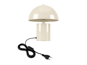 Metalowa lampa stołowa „Pera” – 26 x 26 cm – beżowa