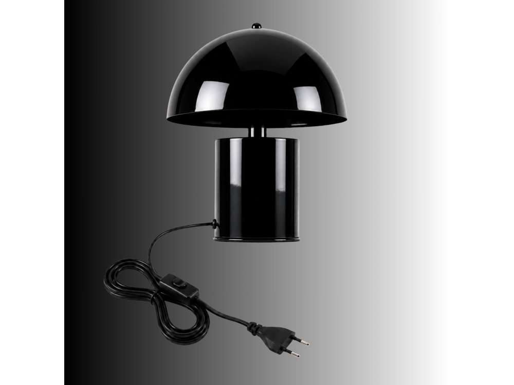 Metalowa lampa stołowa „Pera” – 26 x 26 cm – czarna