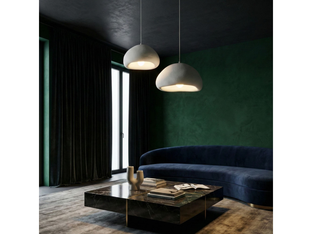 Metalowy żyrandol „Loval” – 70 x 40 cm – biały