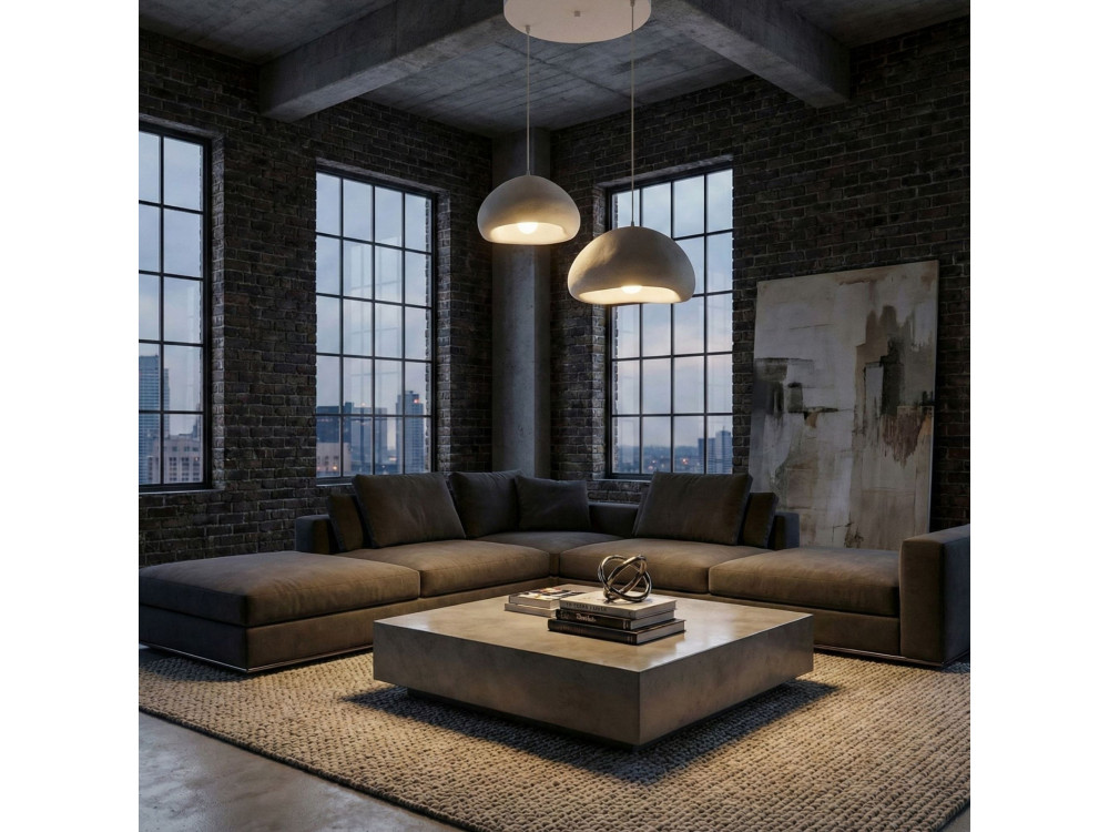 Metalowy żyrandol „Loval” – 70 x 40 cm – biały