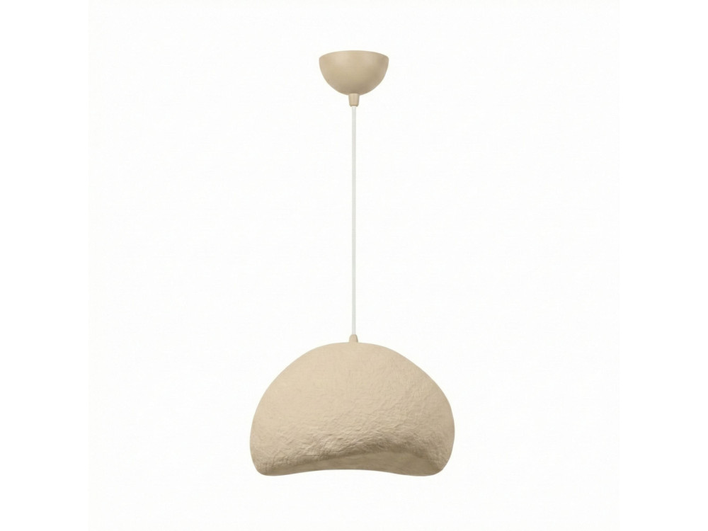 Metalowa lampa wisząca „Loval” – 50 x 44 cm – beżowa