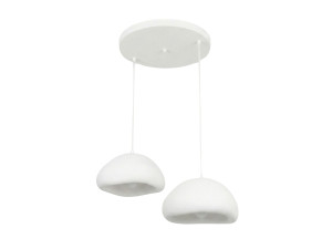 Metalowy żyrandol „Loval” – 74 x 40 cm – biały