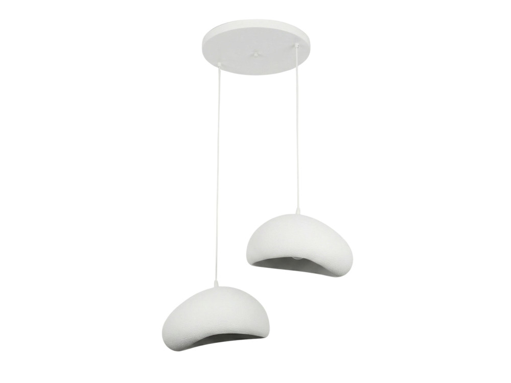 Metalowy żyrandol „Loval” – 45 x 27 cm – biały