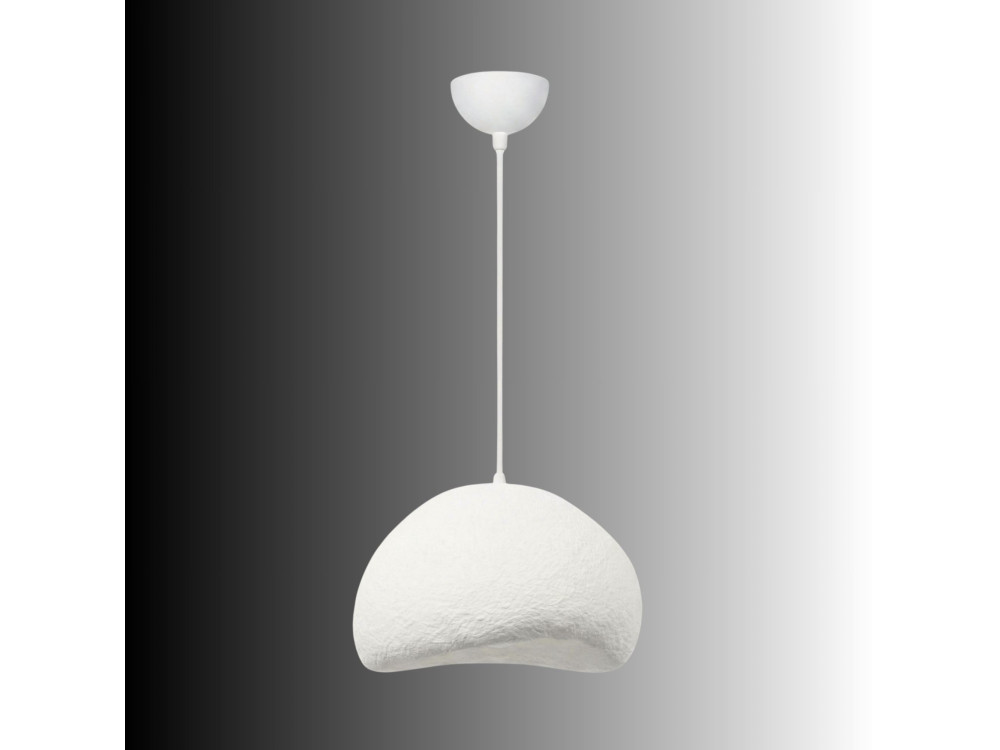 Metalowa lampa wisząca „Loval” – 50 x 44 cm – biała
