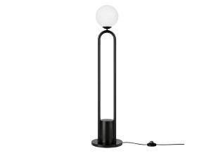 Metalowa lampa podłogowa „Loop” – 30 x 30 cm – czarna
