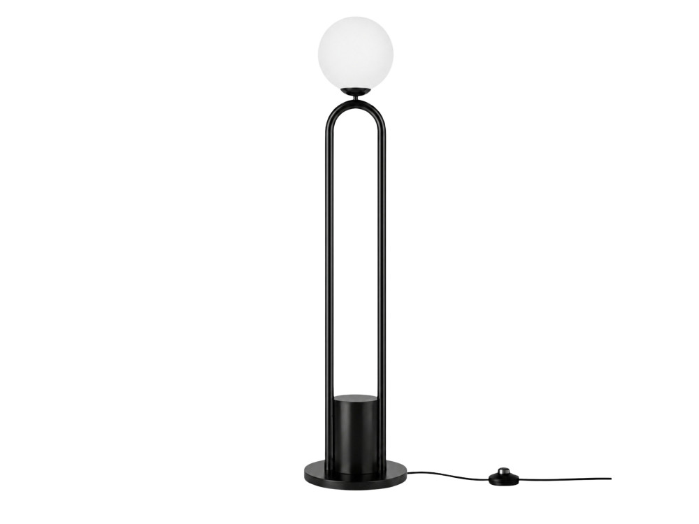 Metalowa lampa podłogowa „Loop” – 30 x 30 cm – czarna