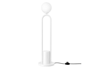 Metalowa lampa podłogowa „Loop” – 30 x 30 cm – biała