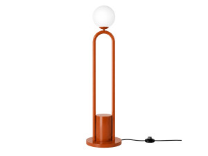 Metalowa lampa podłogowa „Loop” – 30 x 30 cm – brązowa