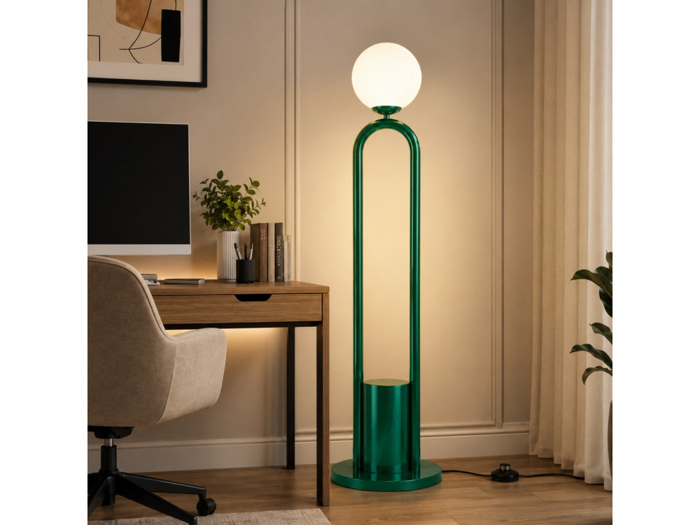 Metalowa lampa podłogowa „Loop” – 30 x 30 cm – zielona