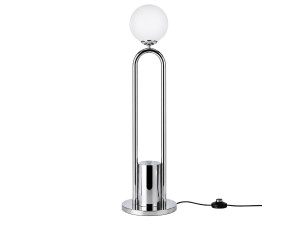 Metalowa lampa podłogowa „Loop” – 30 x 30 cm – szara