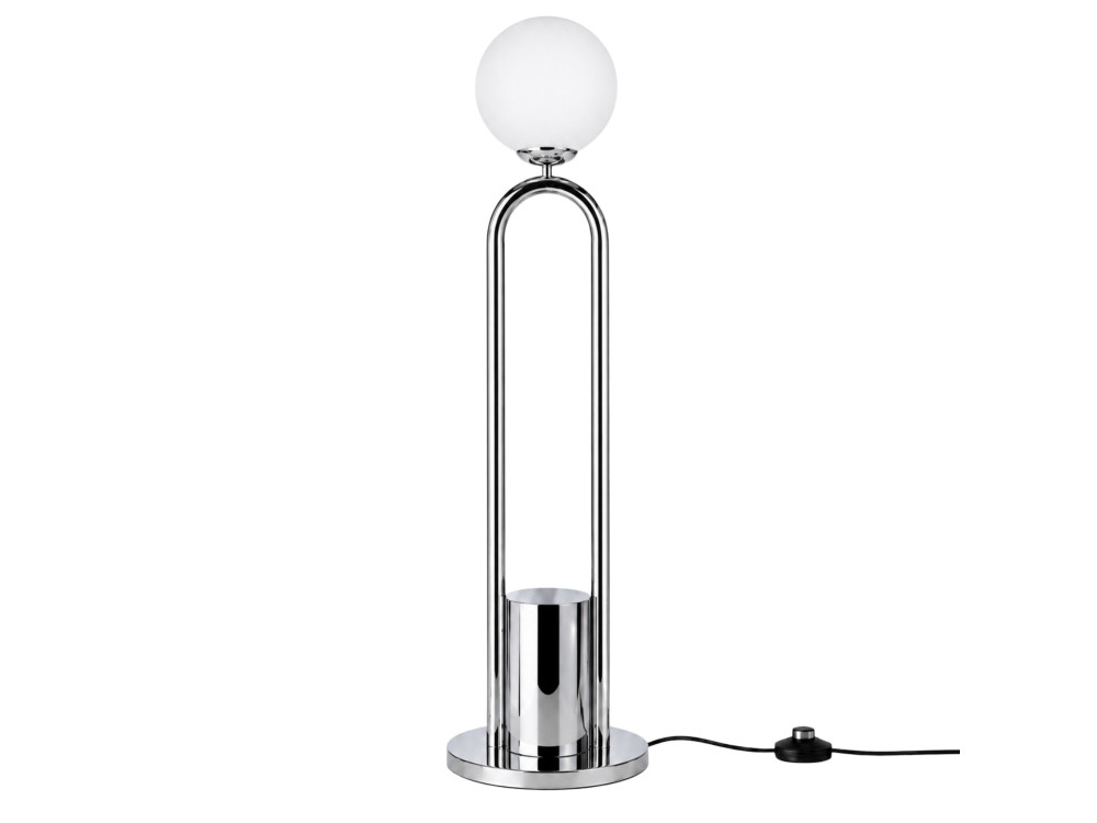 Metalowa lampa podłogowa „Loop” – 30 x 30 cm – szara