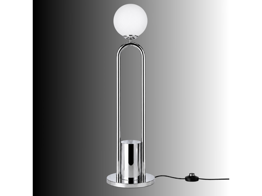 Metalowa lampa podłogowa „Loop” – 30 x 30 cm – szara