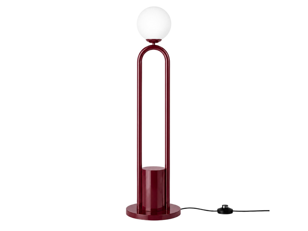 Metalowa lampa podłogowa „Loop” – 30 x 30 cm – czerwona