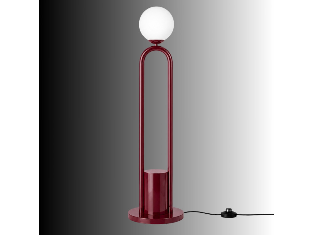 Metalowa lampa podłogowa „Loop” – 30 x 30 cm – czerwona