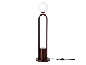 Metalowa lampa podłogowa „Loop” – 30 x 30 cm – brązowa