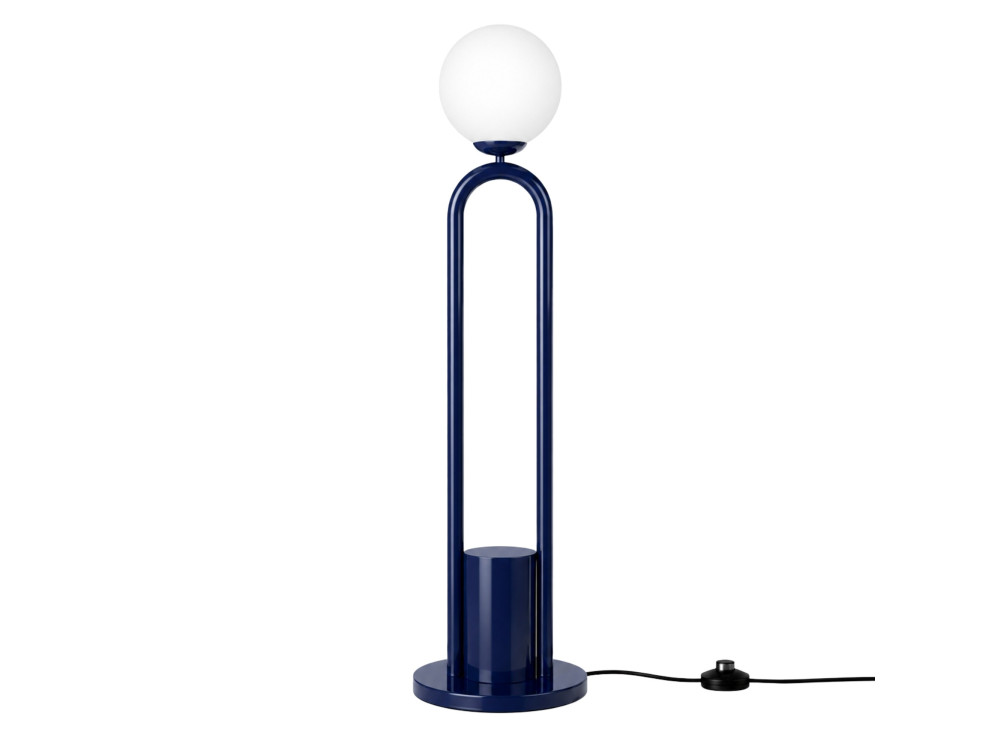 Metalowa lampa podłogowa „Loop” – 30 x 30 cm – niebieska