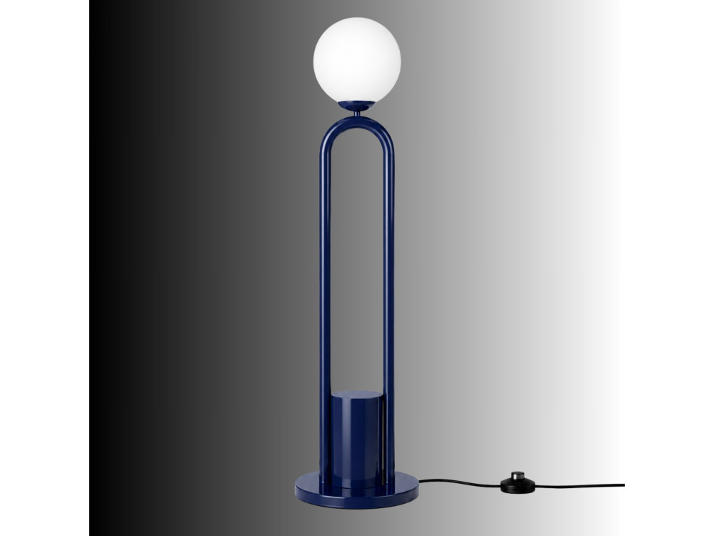Metalowa lampa podłogowa „Loop” – 30 x 30 cm – niebieska