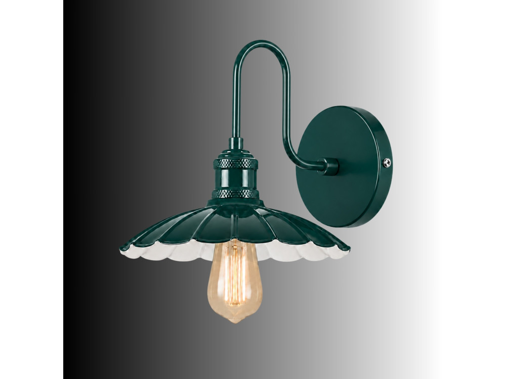 Metalowa kinkiet „Vola” – 25 x 30 cm – zielony