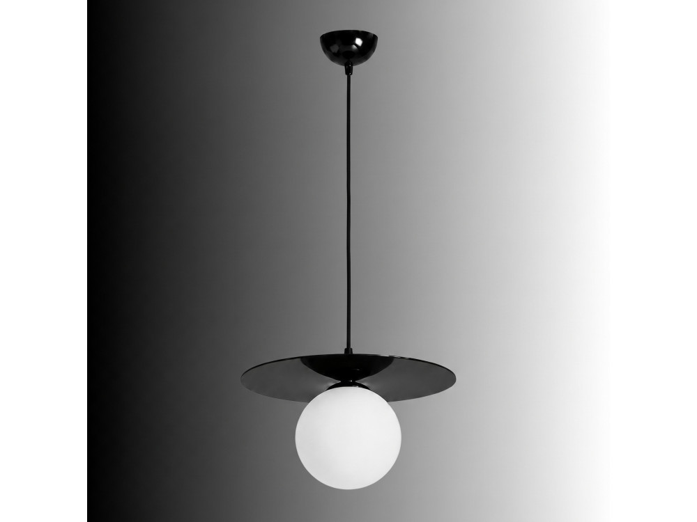 Metalowa lampa wisząca „Vesper” – 40 x 40 cm – czarna