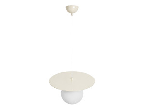 Metalowa lampa wisząca „Vesper” – 40 x 40 cm – beżowa