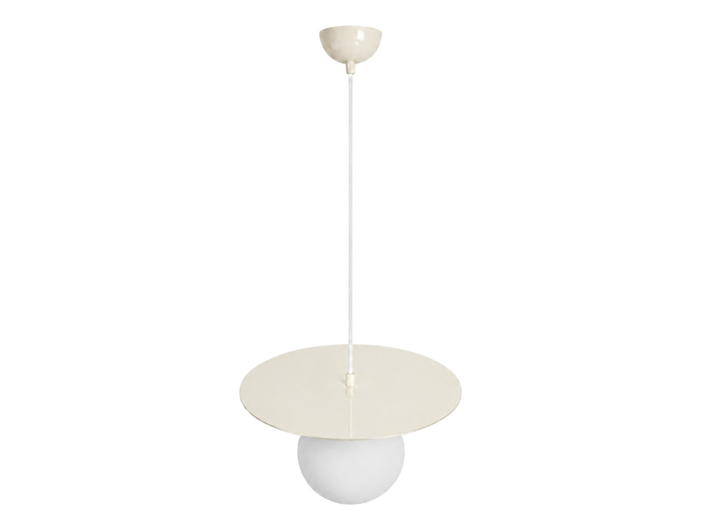Metalowa lampa wisząca „Vesper” – 40 x 40 cm – beżowa