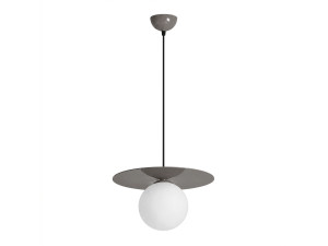 Metalowa lampa wisząca „Vesper” – 40 x 40 cm – szara
