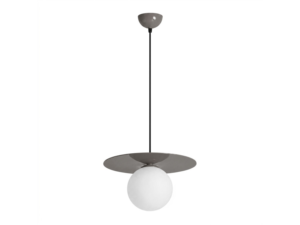Metalowa lampa wisząca „Vesper” – 40 x 40 cm – szara