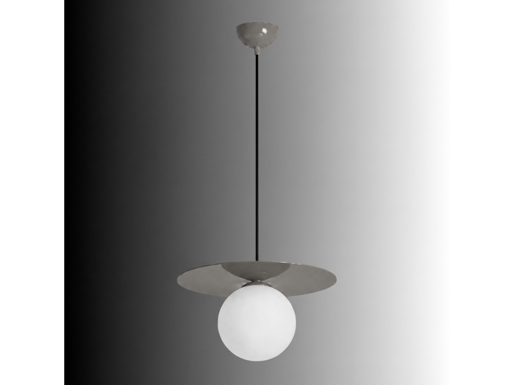 Metalowa lampa wisząca „Vesper” – 40 x 40 cm – szara