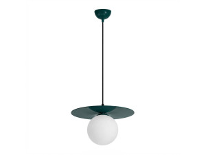 Metalowa lampa wisząca „Vesper” – 40 x 40 cm – zielona