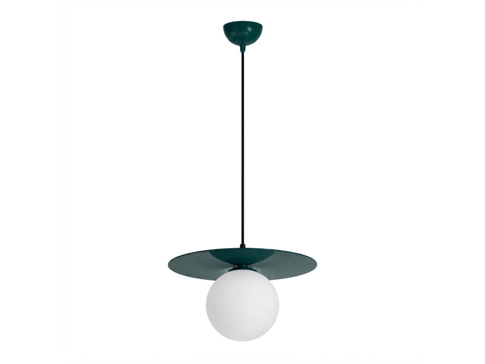 Metalowa lampa wisząca „Vesper” – 40 x 40 cm – zielona