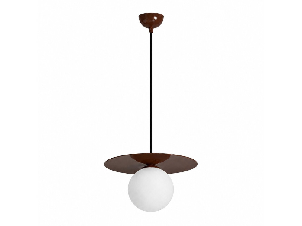 Metalowa lampa wisząca „Vesper” – 40 x 40 cm – brązowa