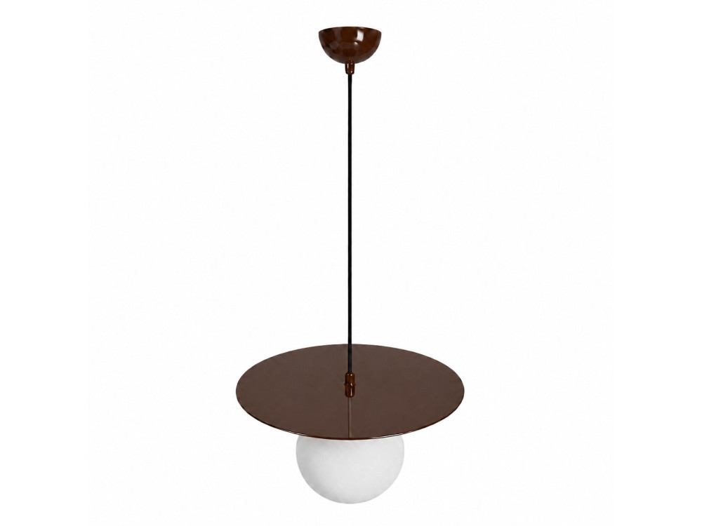 Metalowa lampa wisząca „Vesper” – 40 x 40 cm – brązowa
