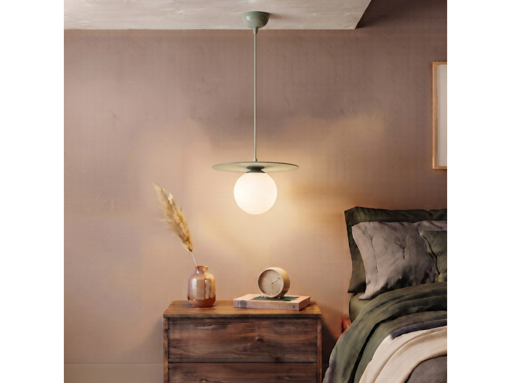 Metalowa lampa wisząca „Vesper” – 40 x 40 cm – zielona