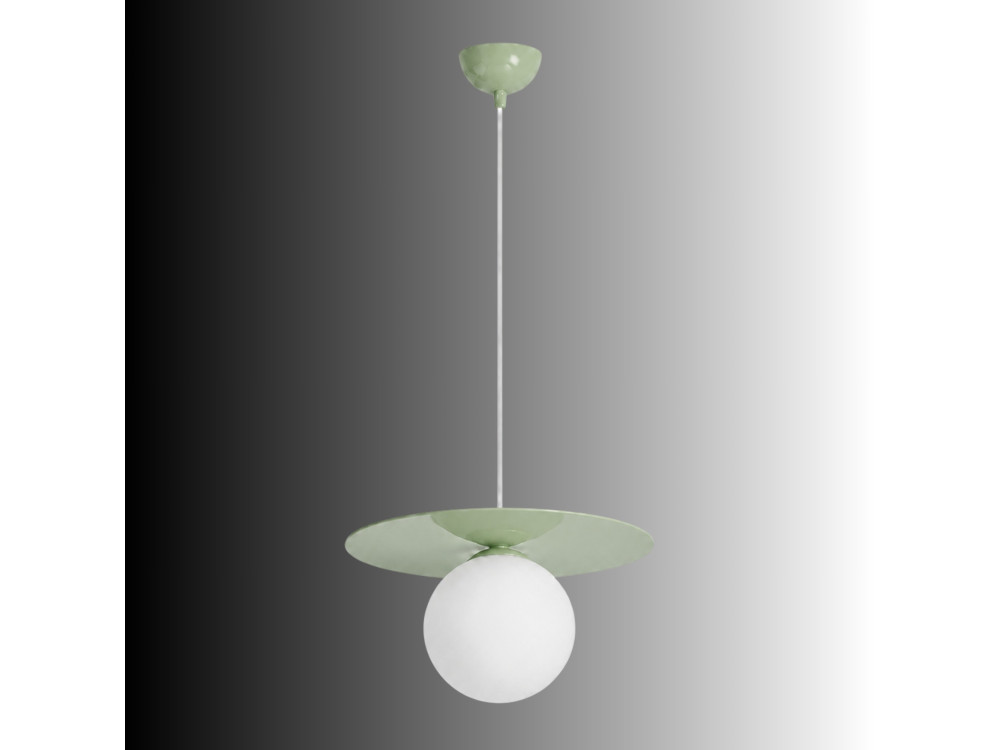 Metalowa lampa wisząca „Vesper” – 40 x 40 cm – zielona