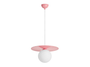 Metalowa lampa wisząca „Vesper” – 40 x 40 cm – różowa