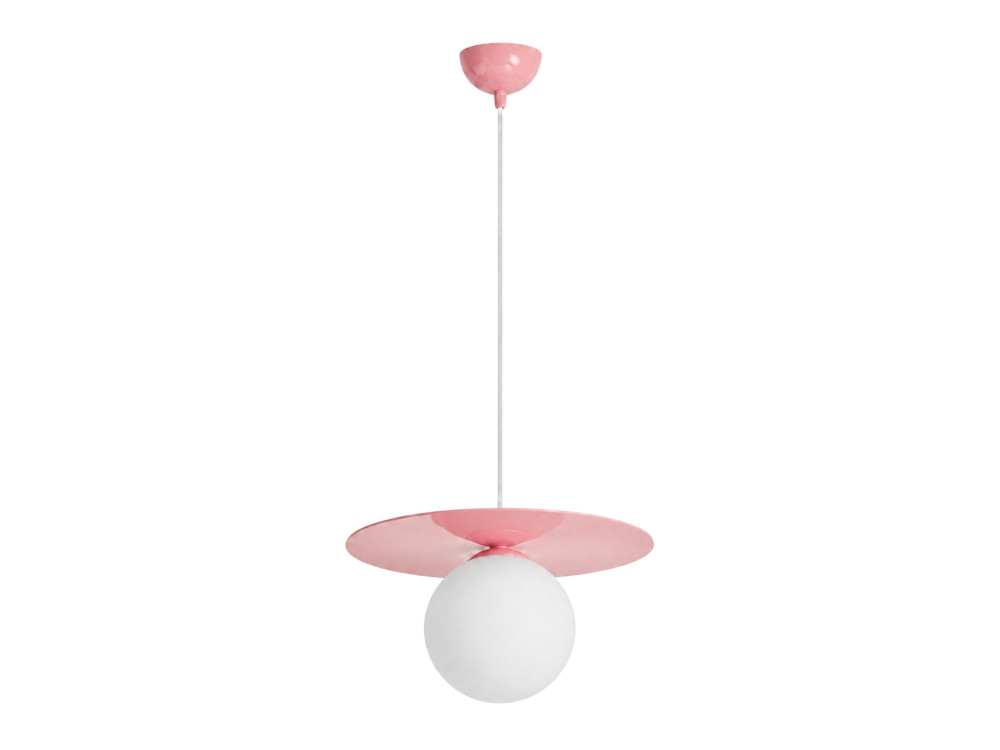 Metalowa lampa wisząca „Vesper” – 40 x 40 cm – różowa