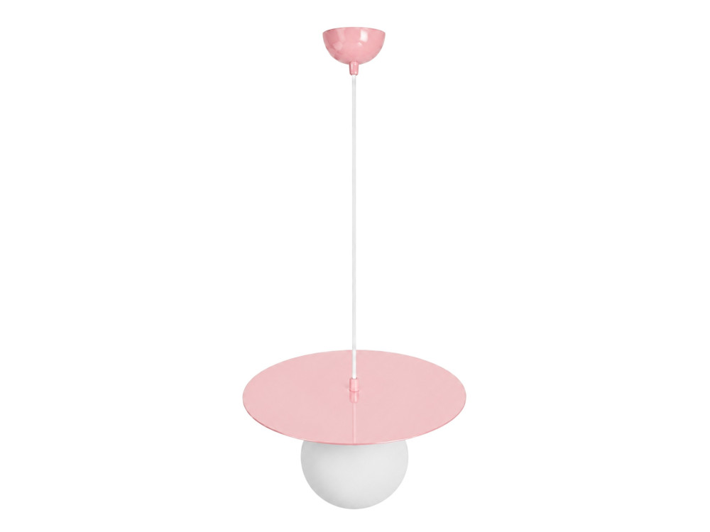Metalowa lampa wisząca „Vesper” – 40 x 40 cm – różowa