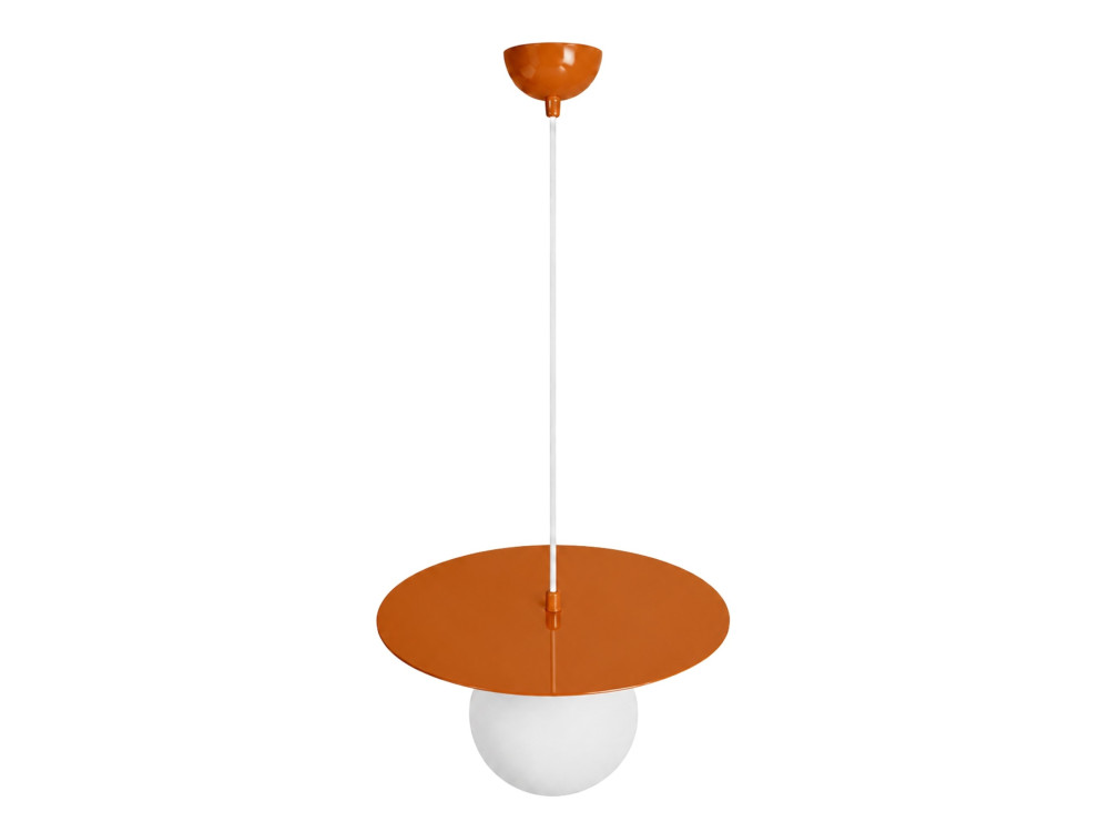 Metalowa lampa wisząca „Vesper” – 40 x 40 cm – pomarańczowa