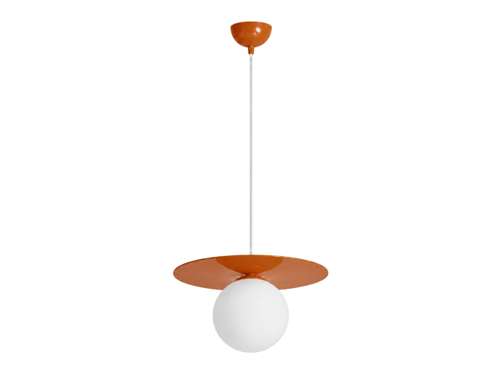 Metalowa lampa wisząca „Vesper” – 40 x 40 cm – pomarańczowa