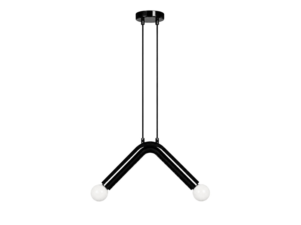 Metalowa lampa wisząca „Balance” – 33 x 15 cm – czarna