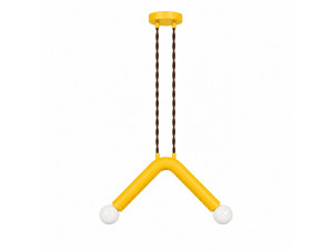 Metalowa lampa wisząca „Balance” – 33 x 15 cm – żółta