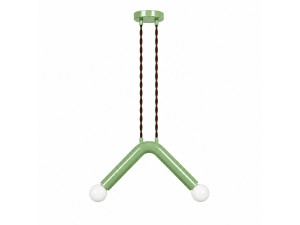 Metalowa lampa wisząca „Balance” – 33 x 15 cm – zielona