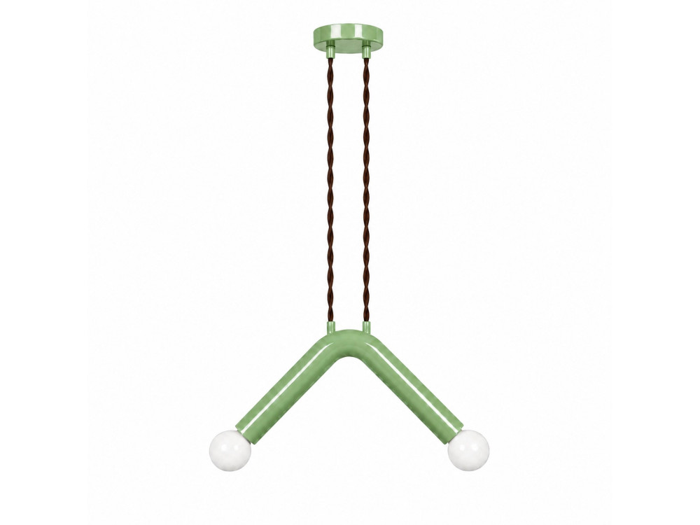 Metalowa lampa wisząca „Balance” – 33 x 15 cm – zielona