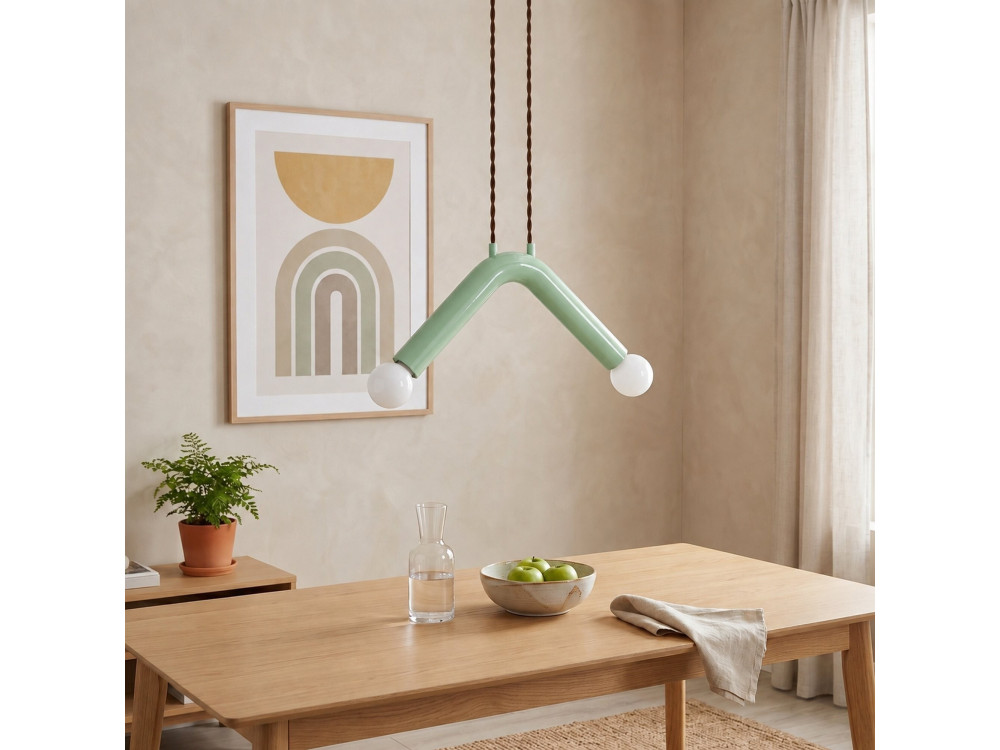 Metalowa lampa wisząca „Balance” – 33 x 15 cm – zielona