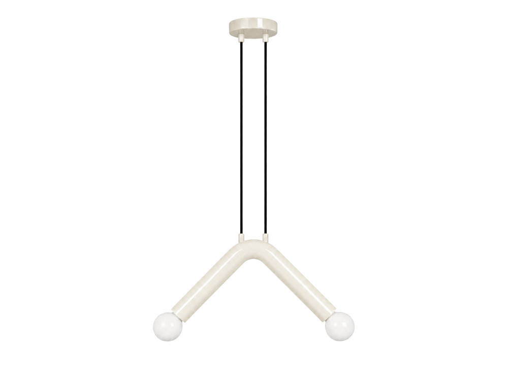 Metalowa lampa wisząca „Balance” – 33 x 15 cm – biała