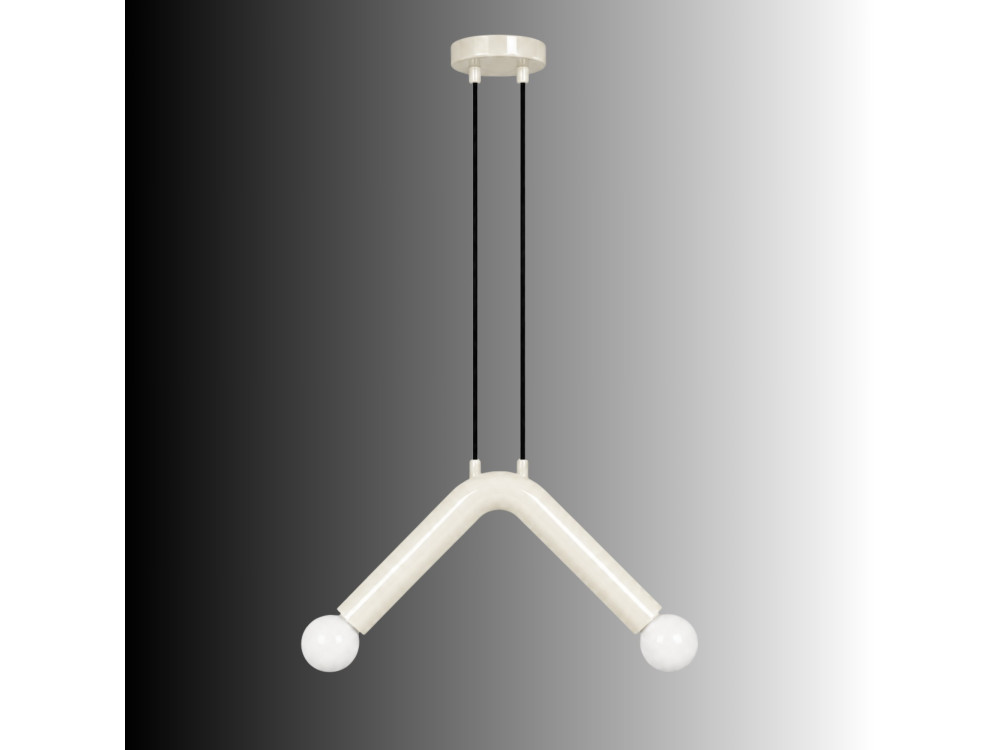 Metalowa lampa wisząca „Balance” – 33 x 15 cm – biała