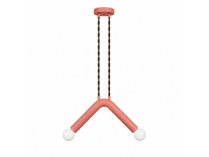 Metalowa lampa wisząca „Balance” – 33 x 15 cm – różowa