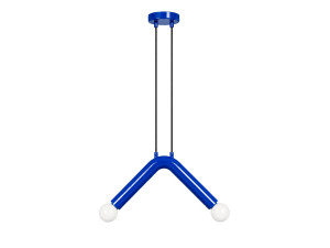 Metalowa lampa wisząca „Balance” – 33 x 15 cm – niebieska