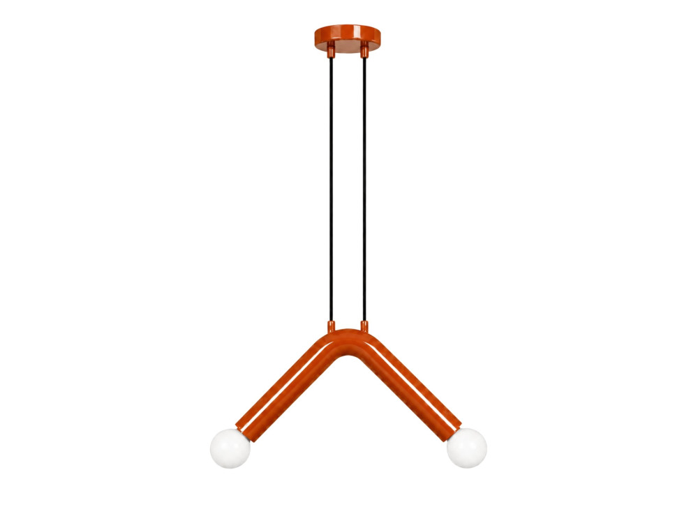 Metalowa lampa wisząca „Balance” – 33 x 15 cm – pomarańczowa