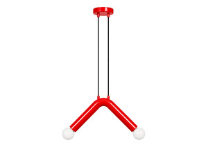Metalowa lampa wisząca „Balance” – 33 x 15 cm – czerwona